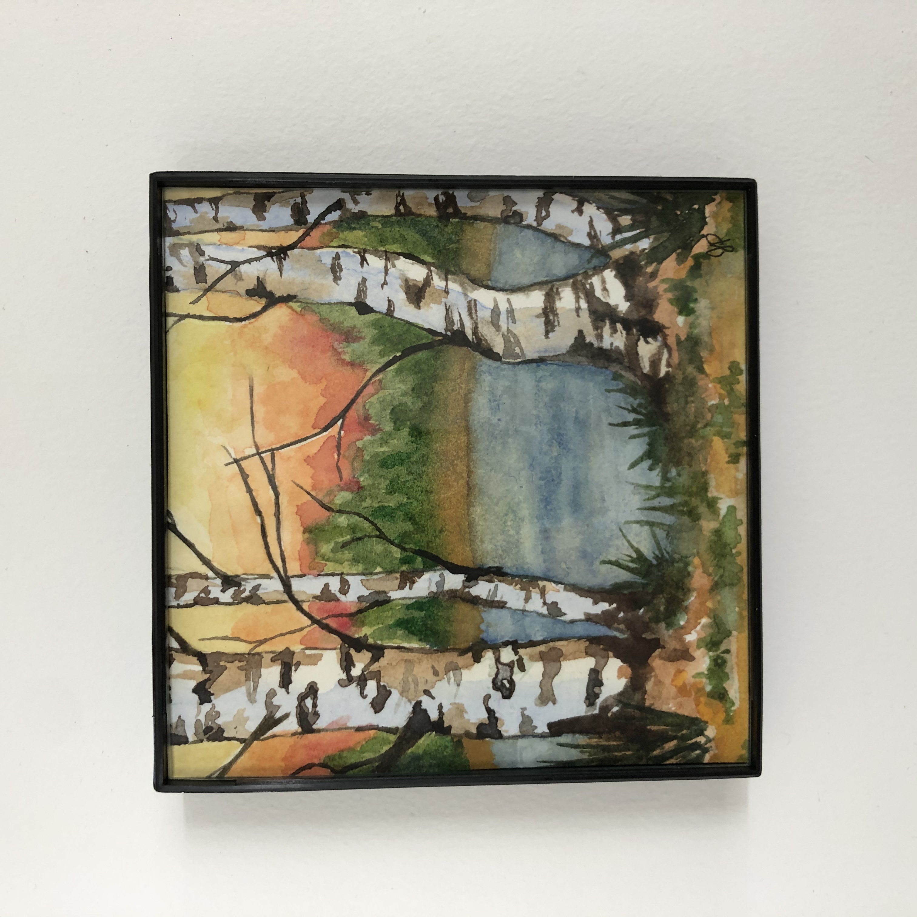Birch Tree Watercolor Painting